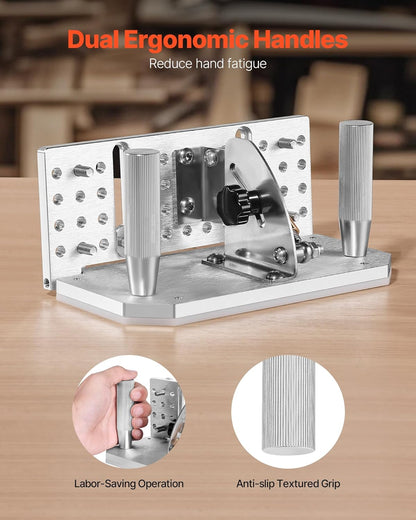 Belt Grinder Knife Jig, 85° - 115° Adjustable Belt Sander Knife Sharpening Jig with Dual Handles, 7.68" Long Sharpener Locator Compatible with Belt Sander, Bench Grinder, Sharpening Machine