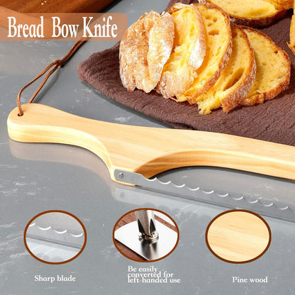 Bread Knife for Homemade Bread,Bread slicer for Homemade Bread | 15.7" Bread slicer for Homemade Bread, Baguettes and More Cuts Thin,Bow Design Easy to Cutting Even Slices