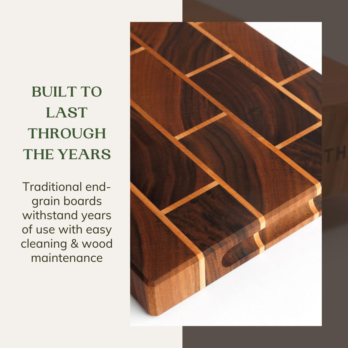Walnut Sidekick End Grain Cutting Board - Walnut Wood Cutting Board for Kitchen - Kitchen Cutting Board - Wooden Cutting Board