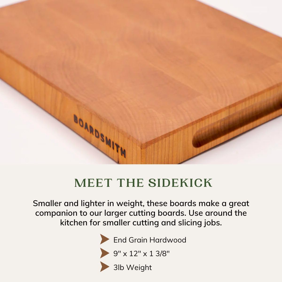 Walnut Sidekick End Grain Cutting Board - Walnut Wood Cutting Board for Kitchen - Kitchen Cutting Board - Wooden Cutting Board