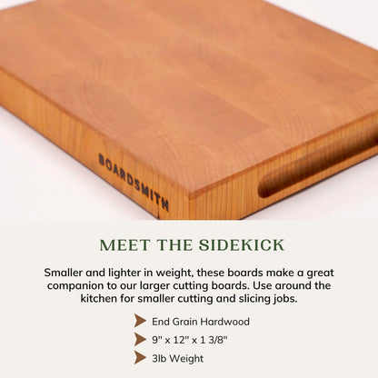 Walnut Sidekick End Grain Cutting Board - Walnut Wood Cutting Board for Kitchen - Kitchen Cutting Board - Wooden Cutting Board