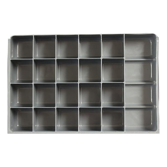 Compartment Drawer Insert with 21 compartments, Polypropylene, 2" H x 13-3/8 in W - 1 Each