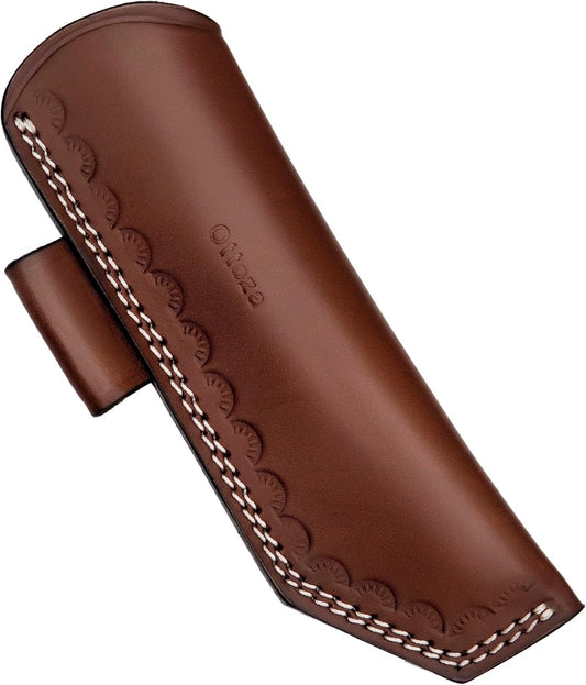 TOP GRAIN Leather Knife Sheaths for Fixed Blade Knives, Leather Knife Sheath for Belt, Leather Knife Holster Belt Knife Holder, Vertical Knife Sheath for Belt No:206