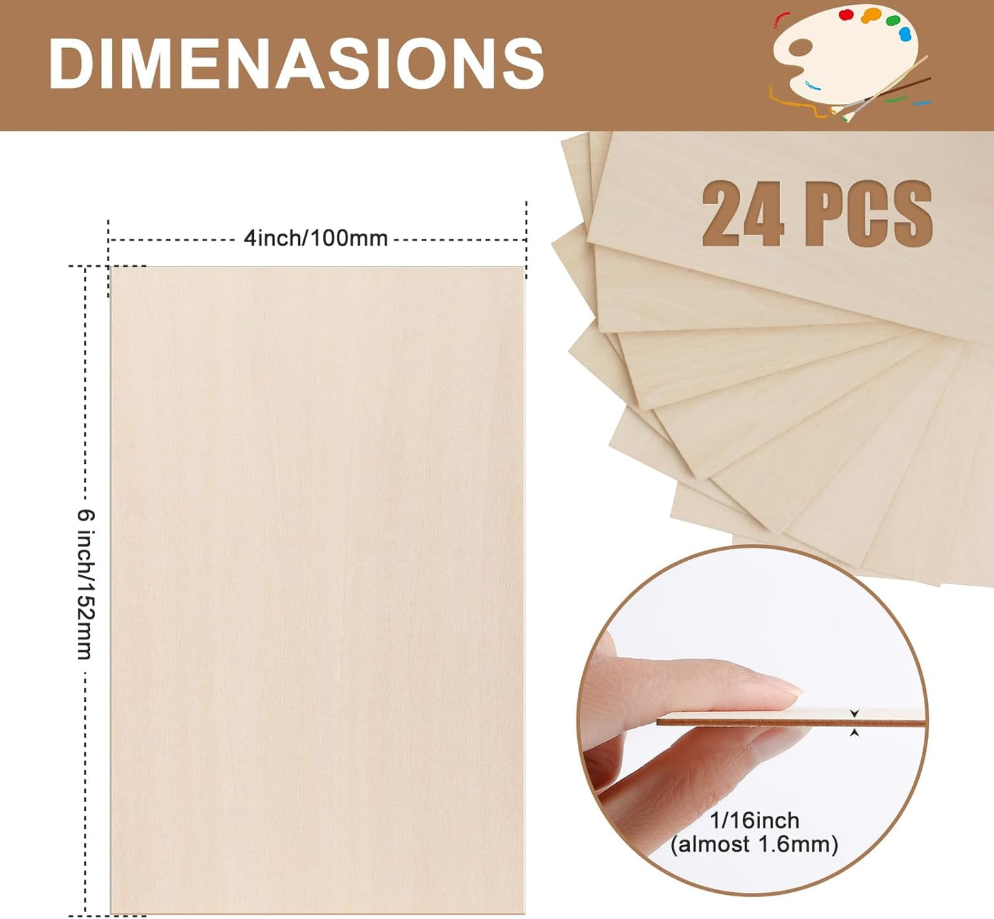 30 Pack Basswood Sheets 12"x12"x1/8", 3mm Basswood for Laser Cutting, Thin Plywood Board Unfinished Wood for Crafts, DIY Architectural Models Making, Wood Engraving, Wood Burning Product.