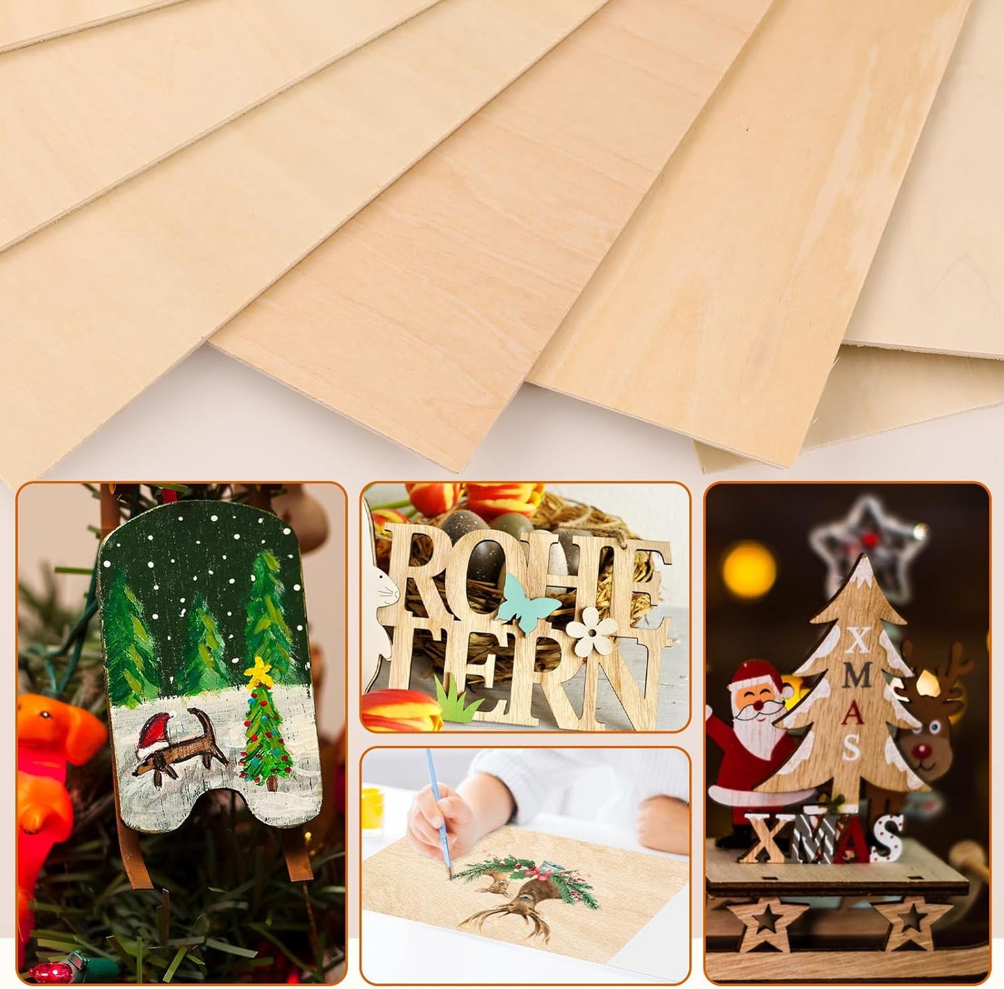 30 Pack Basswood Sheets 12"x12"x1/8", 3mm Basswood for Laser Cutting, Thin Plywood Board Unfinished Wood for Crafts, DIY Architectural Models Making, Wood Engraving, Wood Burning Product.