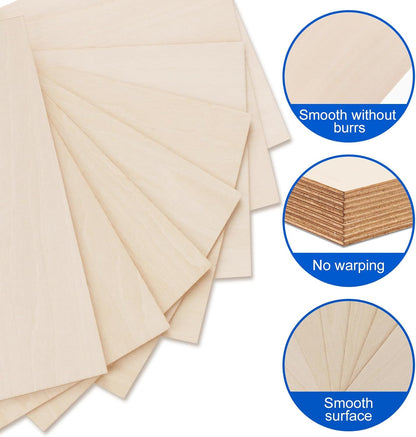 30 Pack Basswood Sheets 12"x12"x1/8", 3mm Basswood for Laser Cutting, Thin Plywood Board Unfinished Wood for Crafts, DIY Architectural Models Making, Wood Engraving, Wood Burning Product.