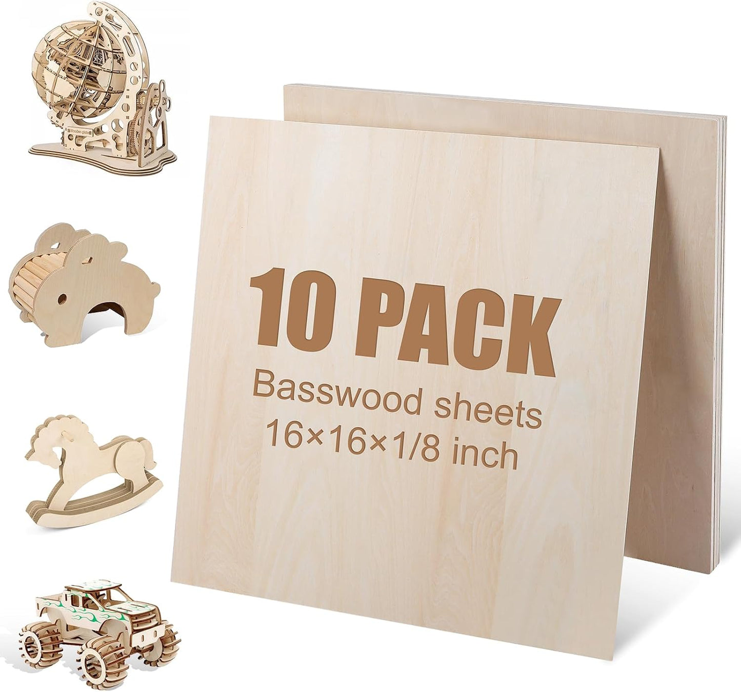 30 Pack Basswood Sheets 12"x12"x1/8", 3mm Basswood for Laser Cutting, Thin Plywood Board Unfinished Wood for Crafts, DIY Architectural Models Making, Wood Engraving, Wood Burning Product.