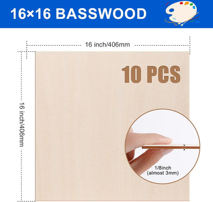 30 Pack Basswood Sheets 12"x12"x1/8", 3mm Basswood for Laser Cutting, Thin Plywood Board Unfinished Wood for Crafts, DIY Architectural Models Making, Wood Engraving, Wood Burning Product.