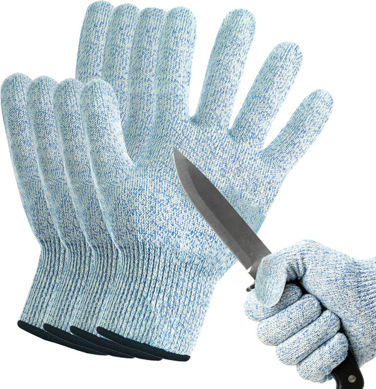 4PCS Cut Resistant Gloves for Kids 4-6 Years Level 5 Protection Cutting Glove Food Grade for Fishing Garden Whittle