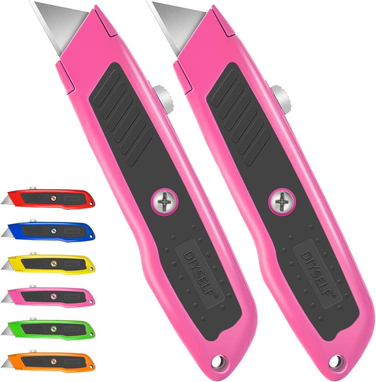Box Cutter Retractable, Heavy-Duty Utility Knife, Metal Body