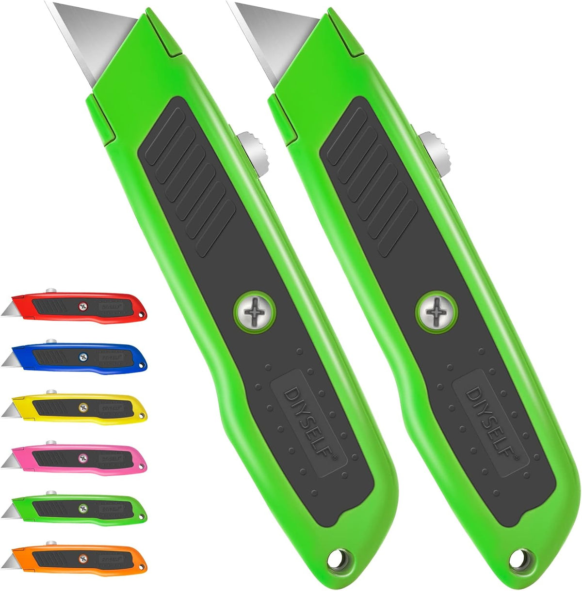 Box Cutter Retractable, Heavy-Duty Utility Knife, Metal Body