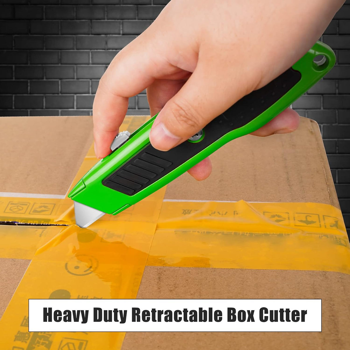 Box Cutter Retractable, Heavy-Duty Utility Knife, Metal Body