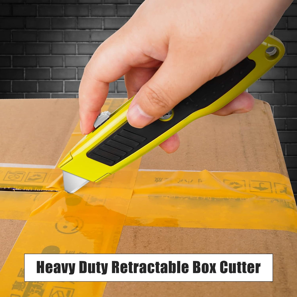 Box Cutter Retractable, Heavy-Duty Utility Knife, Metal Body