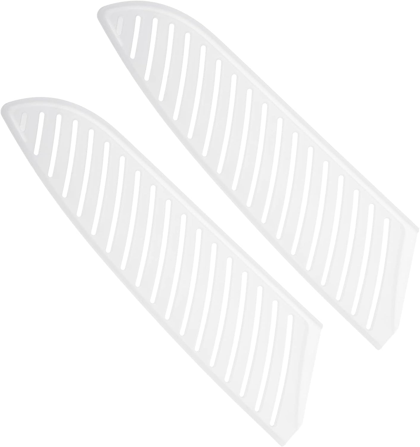PP Safety Knife Sheath 7" Length, 1.8" Opening, Suitable for 1.5-2.0mm Thickness Santoku Knife, 2-Pack, White