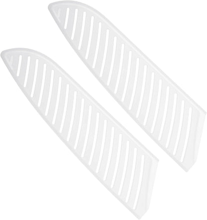 PP Safety Knife Sheath 7" Length, 1.8" Opening, Suitable for 1.5-2.0mm Thickness Santoku Knife, 2-Pack, White