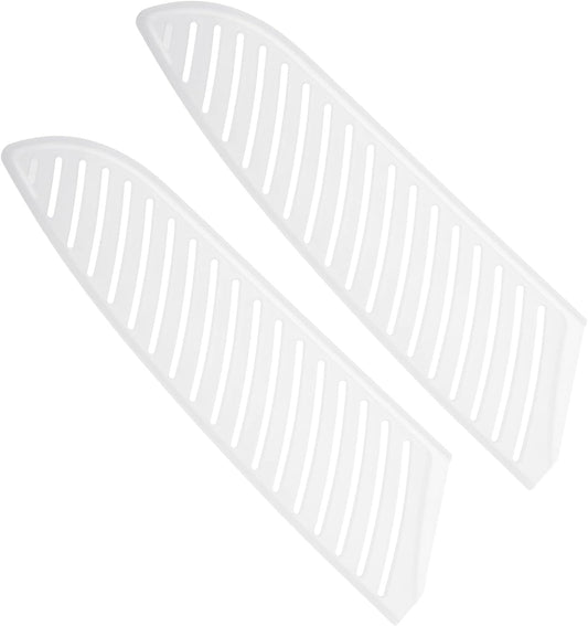 PP Safety Knife Sheath 7" Length, 1.8" Opening, Suitable for 1.5-2.0mm Thickness Santoku Knife, 2-Pack, White