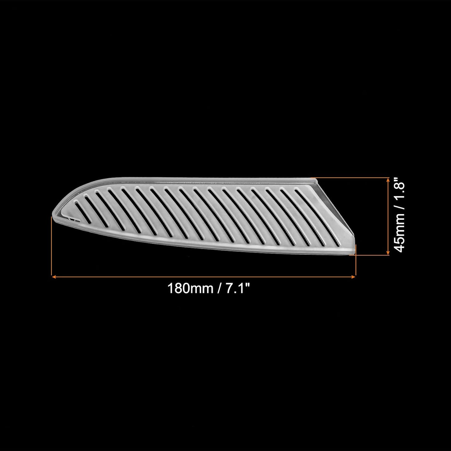 PP Safety Knife Sheath 7" Length, 1.8" Opening, Suitable for 1.5-2.0mm Thickness Santoku Knife, 2-Pack, White