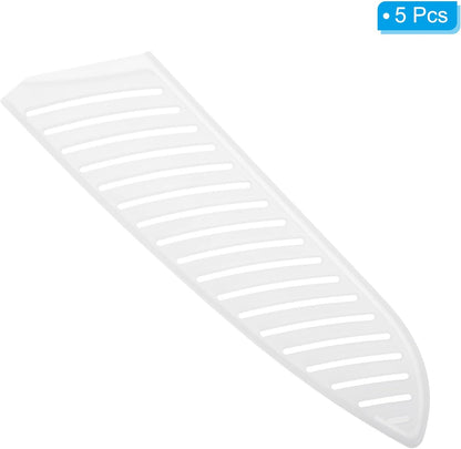 PP Safety Knife Sheath 7" Length, 1.8" Opening, Suitable for 1.5-2.0mm Thickness Santoku Knife, 2-Pack, White