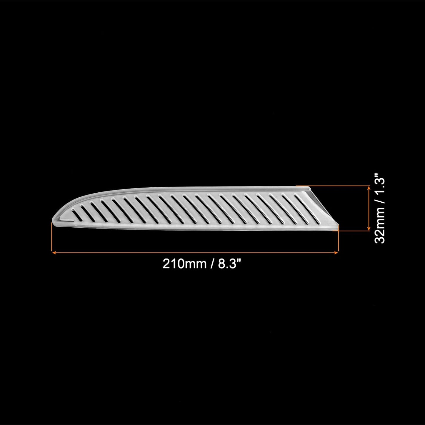 PP Safety Knife Sheath 7" Length, 1.8" Opening, Suitable for 1.5-2.0mm Thickness Santoku Knife, 2-Pack, White