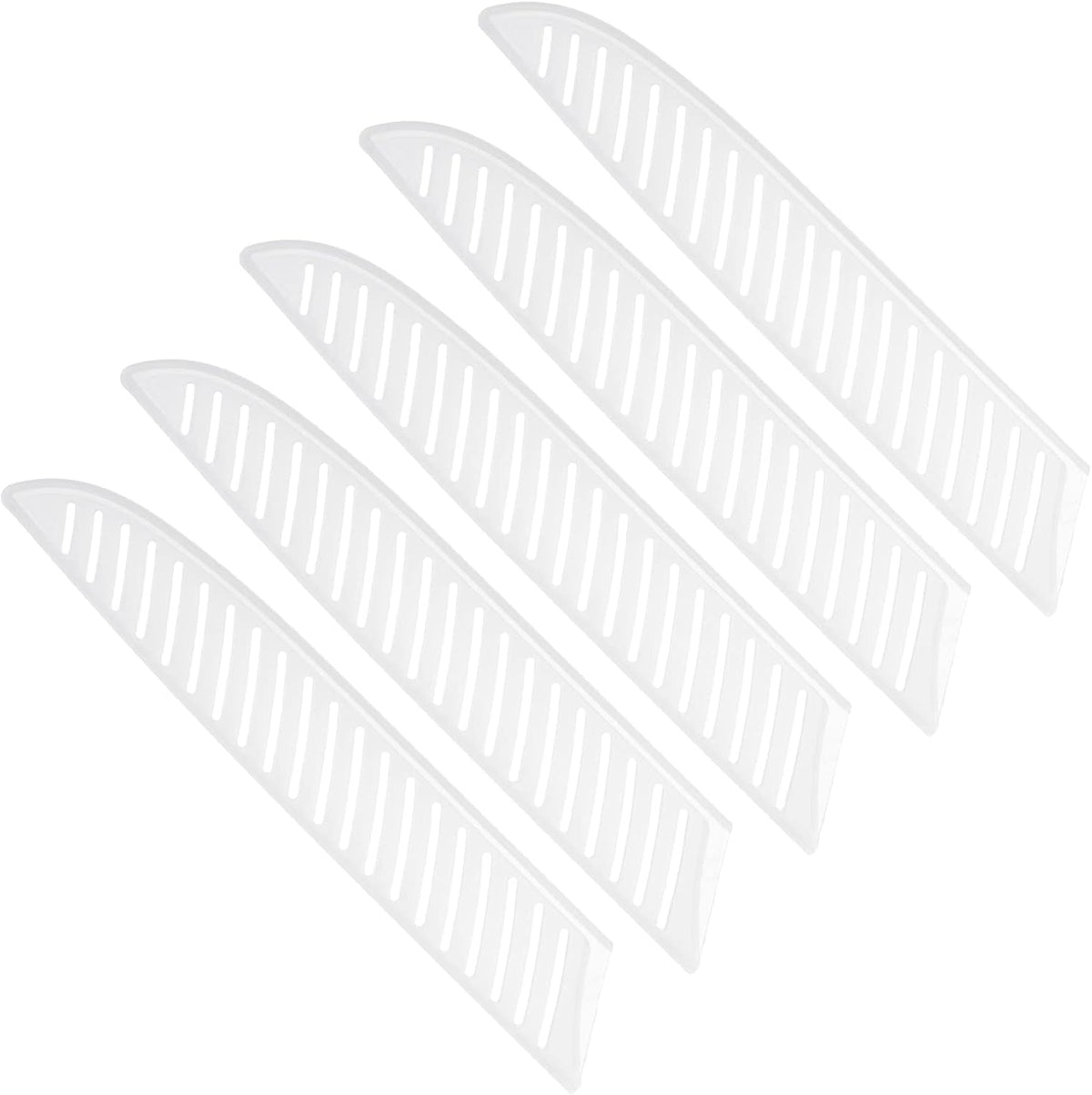 PP Safety Knife Sheath 7" Length, 1.8" Opening, Suitable for 1.5-2.0mm Thickness Santoku Knife, 2-Pack, White