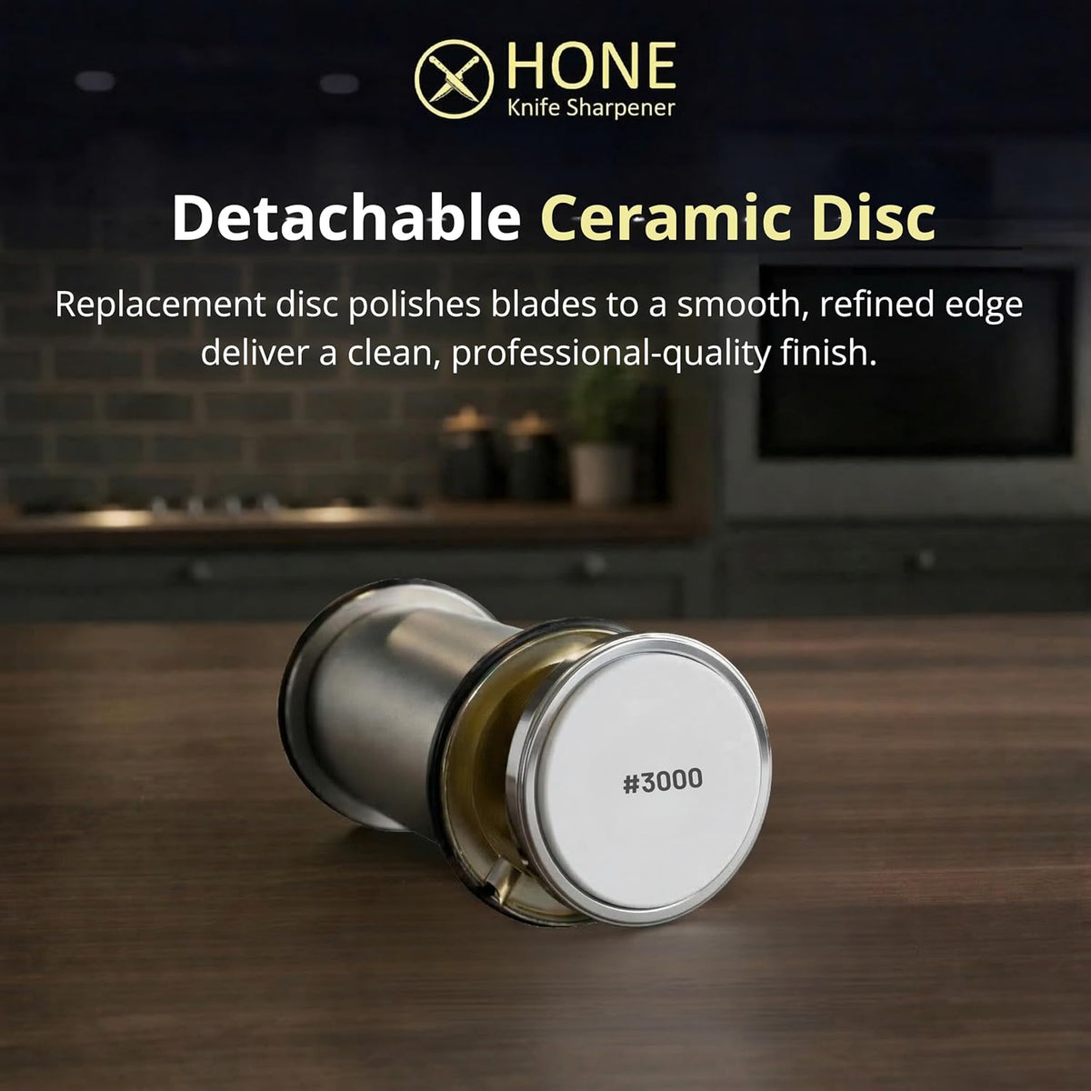 #𝟑𝟎𝟎𝟎 𝐂𝐞𝐫𝐚𝐦𝐢𝐜 𝐃𝐢𝐬𝐜 for 𝗛𝗢𝗡𝗘 𝗞𝗻𝗶𝗳𝗲 𝗦𝗵𝗮𝗿𝗽𝗲𝗻𝗲𝗿, Premium Rolling Knife Sharpener Disc for Fine Sharpening & Blade Maintenance, Extra Sharp Knives Honing & Polishes Edge