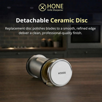 #𝟑𝟎𝟎𝟎 𝐂𝐞𝐫𝐚𝐦𝐢𝐜 𝐃𝐢𝐬𝐜 for 𝗛𝗢𝗡𝗘 𝗞𝗻𝗶𝗳𝗲 𝗦𝗵𝗮𝗿𝗽𝗲𝗻𝗲𝗿, Premium Rolling Knife Sharpener Disc for Fine Sharpening & Blade Maintenance, Extra Sharp Knives Honing & Polishes Edge