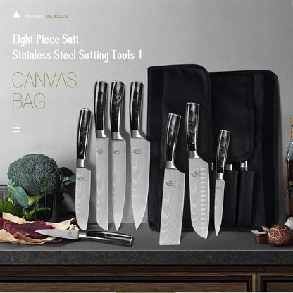 FULLHI Knife Set, 14pcs Japanese Knives Set, Multiple Colour Premium German Stainless Steel Chef Knife Set