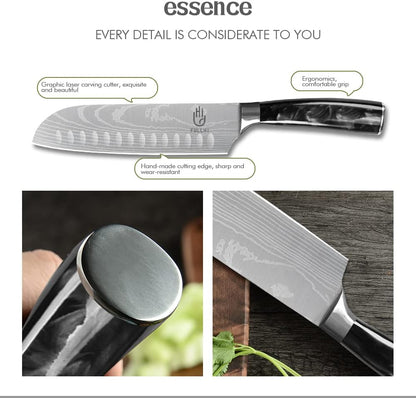 FULLHI Knife Set, 14pcs Japanese Knives Set, Multiple Colour Premium German Stainless Steel Chef Knife Set