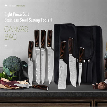 FULLHI Knife Set, 14pcs Japanese Knives Set, Multiple Colour Premium German Stainless Steel Chef Knife Set