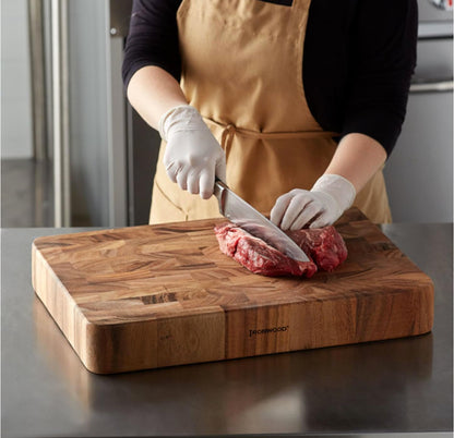Gourmet End Grain Union Stock Yard Professional Chopping Butcher Block, Brown, 14 x 20 x 2.75" | Large 14" x 20" x 3" Chopping Block | Knife Friendly End Grain | Thick Cutting Board | Meat Carving Board | Meal Prep