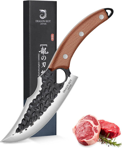 12-Piece Butcher Knife Set, Roll Bag
