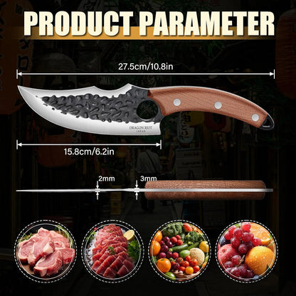 12-Piece Butcher Knife Set, Roll Bag
