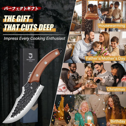 12-Piece Butcher Knife Set, Roll Bag