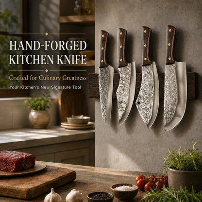 12-Piece Butcher Knife Set, Roll Bag