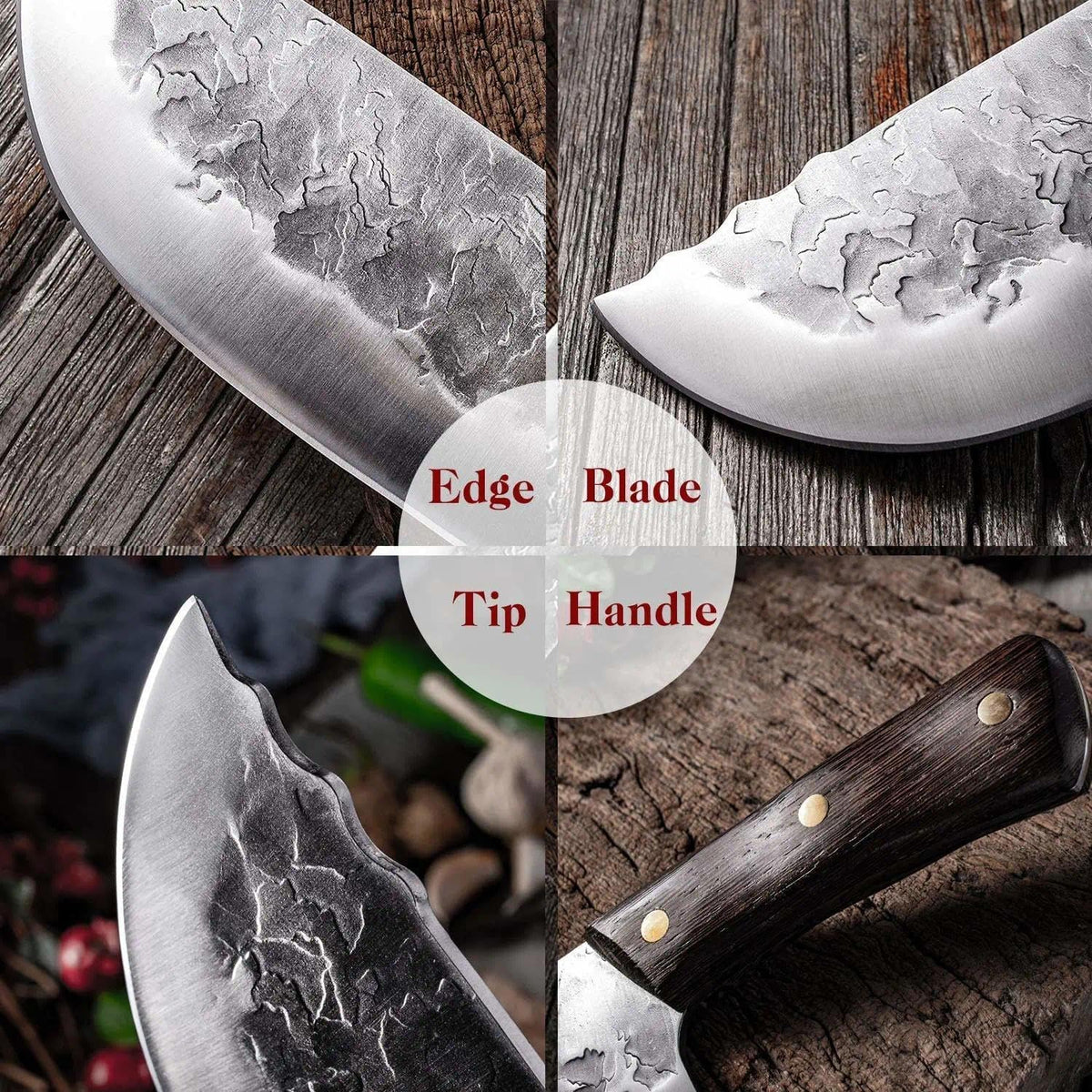 12-Piece Butcher Knife Set, Roll Bag
