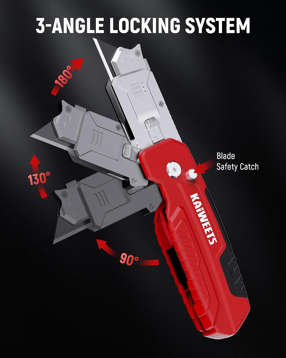 2-in-1 Utility Knife, Razor Blade Scraper, Box Cutter for EDC