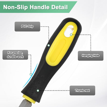 Triangular Metal File 10 Inch, High Carbon Steel Diamond Hand W PVC Grip Handle for Wood/Metal/Ceramic/Glass/Stone/Jewelry/Tile/Model/DIY/Sharpening File
