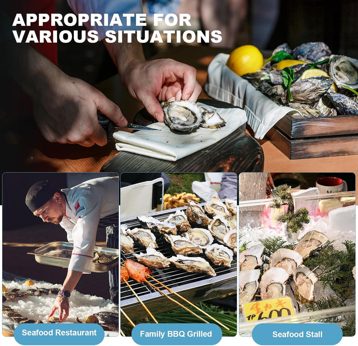 Oyster Shucking Knife,Oyster Shucker Machine,Adjustable Oyster Shucker Machine,Stainless Steel Oyster Opener Machine with Knives, Glove G-Clip,Seafood Tools for Hotel Family Buffet(Upgraded)