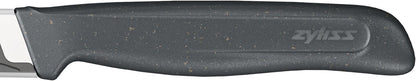 Serrated Paring Knife – German Stainless Steel Blade with Sustainable Wheat Straw NonSlip Handle – Blade Guard Included – Dishwasher Safe – 3.9 inches - Gray