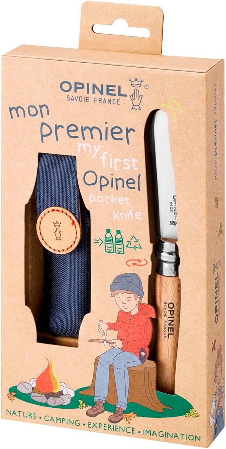 My First No.7 Box Set with Sheath - Stainless Steel Children’s Folding Pocket Knife with Safety Rounded Tip