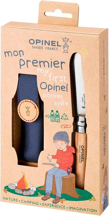 My First No.7 Box Set with Sheath - Stainless Steel Children’s Folding Pocket Knife with Safety Rounded Tip