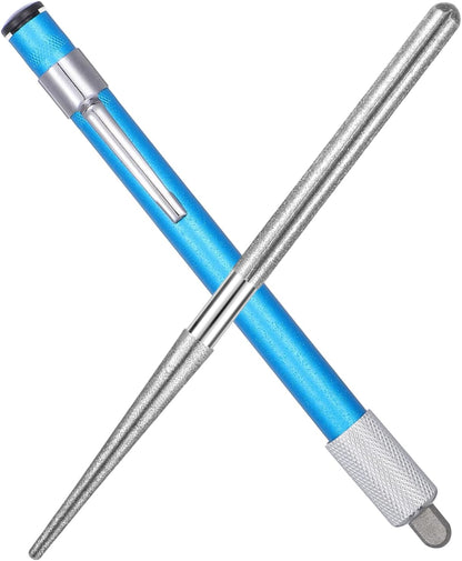 Cuticle Nipper Sharpener - Retractable Diamond Serrated Knife Sharpener - Portable Knife Sharpening Tool for Kitchen Knives Serrated Blades, Scissors Outdoor Fishing Hunting