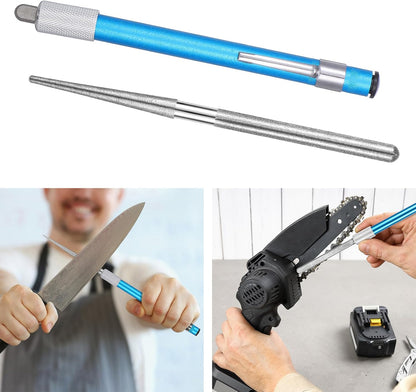 Cuticle Nipper Sharpener - Retractable Diamond Serrated Knife Sharpener - Portable Knife Sharpening Tool for Kitchen Knives Serrated Blades, Scissors Outdoor Fishing Hunting
