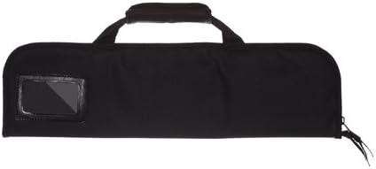 5 Pocket Chef Knife Case Roll Bag Bi-Fold (Black) Lightweight - Durable Nylon / Polyester Blend– Perfect for the Busy Traveling Chef