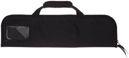 5 Pocket Chef Knife Case Roll Bag Bi-Fold (Black) Lightweight - Durable Nylon / Polyester Blend– Perfect for the Busy Traveling Chef