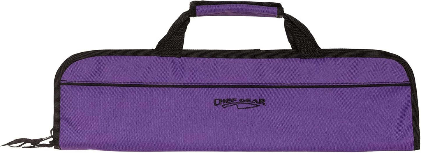 5 Pocket Chef Knife Case Roll Bag Bi-Fold (Black) Lightweight - Durable Nylon / Polyester Blend– Perfect for the Busy Traveling Chef