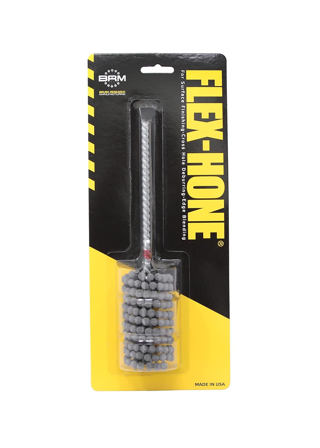 Brush Research BC14M240Z25 Flex-Hone®, 0.551" (14mm) Diameter, 240 Grit, Zirconia Alumina #1525, for Low Carbon to Medium Carbon Steels, Stainless Steel and Cast Iron - Colors A