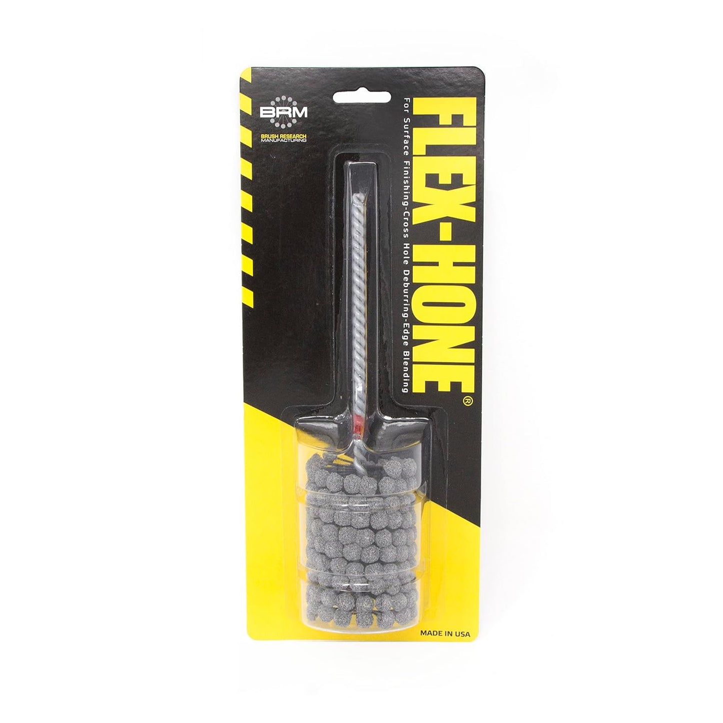 Brush Research BC14M240Z25 Flex-Hone®, 0.551" (14mm) Diameter, 240 Grit, Zirconia Alumina #1525, for Low Carbon to Medium Carbon Steels, Stainless Steel and Cast Iron - Colors A