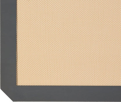 Rectangular Non-Stick Silicone Baking Mat, Food Safe, Heat Resistant, 9"x13", 9.9"x14.8", and 16.5"x11.6", Beige/Gray, Pack of 3
