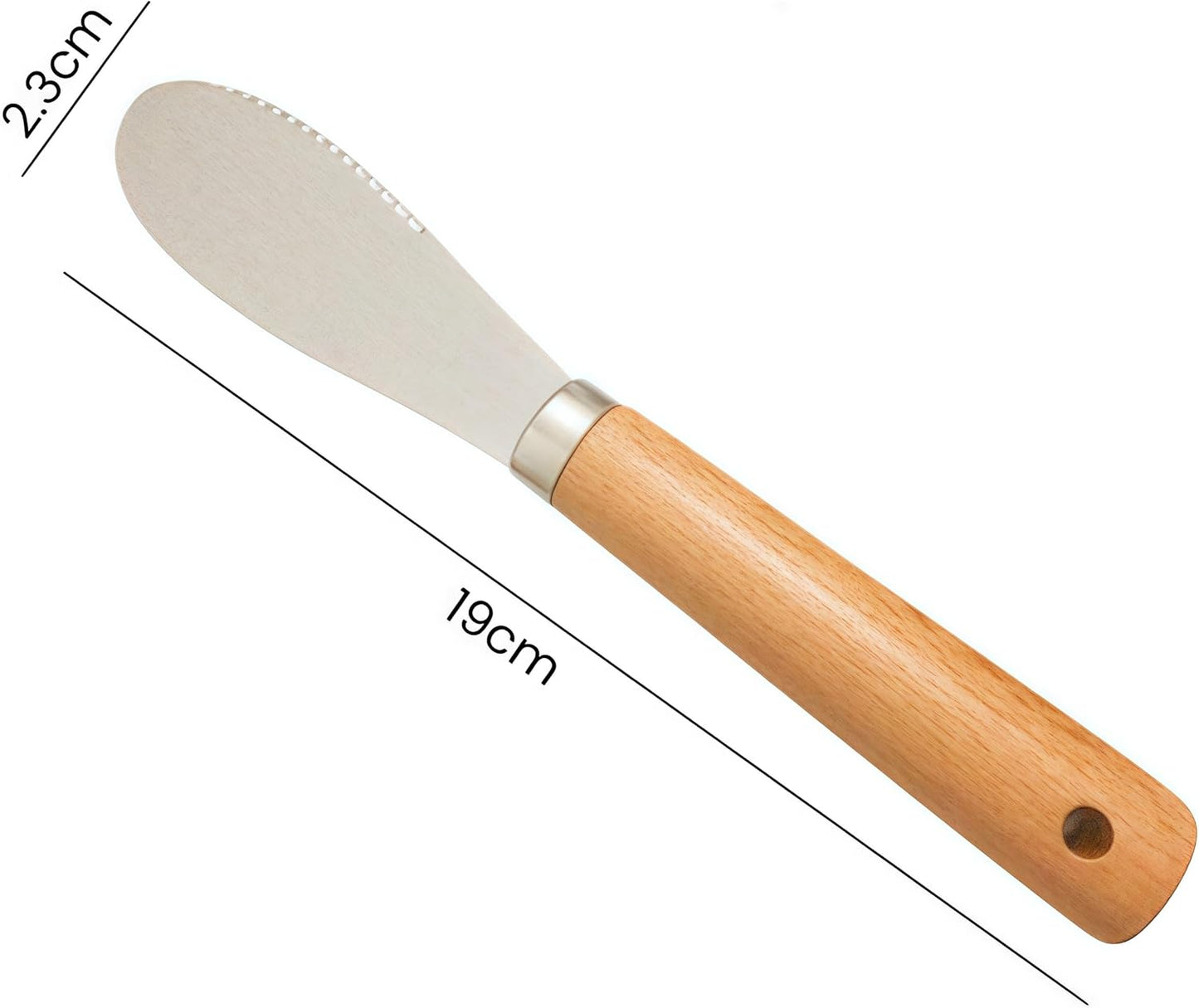 Butter Knives Set of 2, Beechwood Handle, Durable Stainless Steel Blade, Butter Knife for Smooth Spreading Butter Cream Cheese Jam, Ideal for Bagels, Sandwiches, Butter Knife Spreader 7 Inches